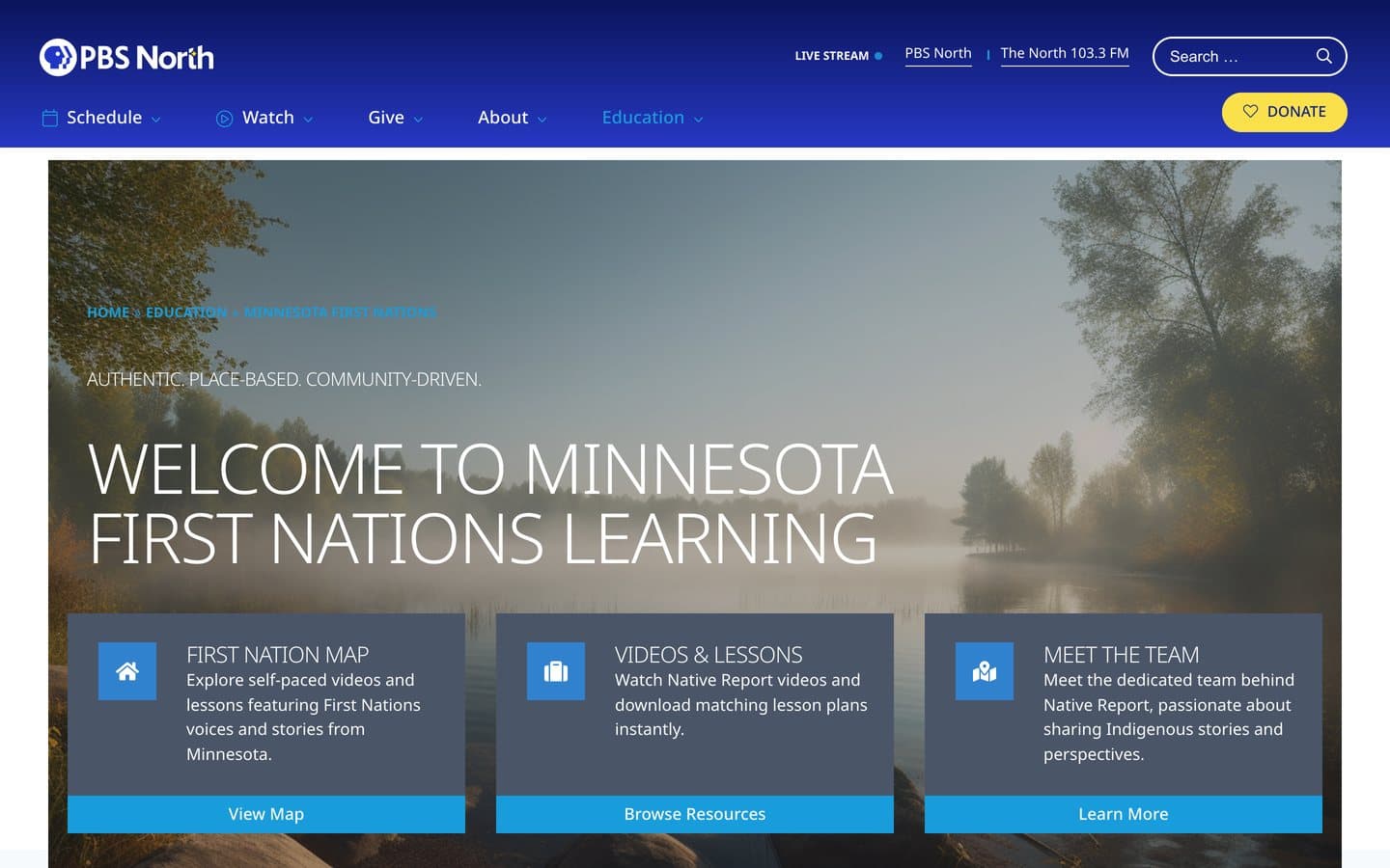 Minnesota First Nations Learning website